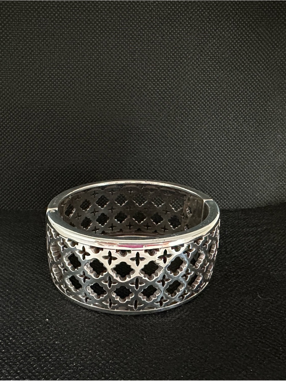 Brighton Silver Filigree Cutout Cuff Bracelet